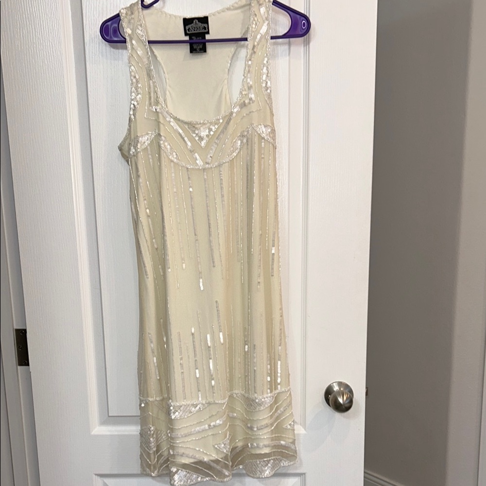 Angie Ivory Sequin Dress